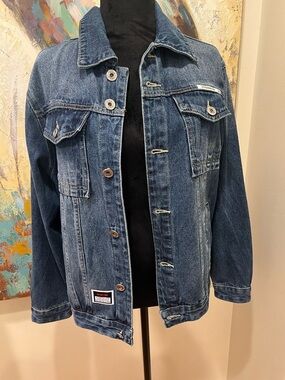 Boys Oversized Denim Jacket Large/XL | New | Medium Wash Jean Jacket